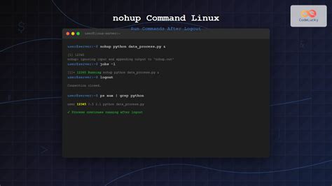 how to run nohup command in linux