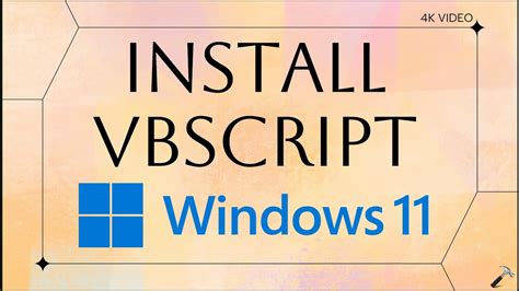 how to run vbscript in windows