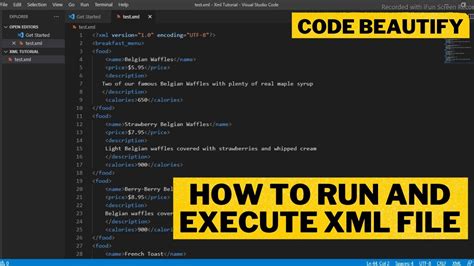 how to run xml file in browser