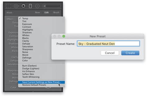 how to save a brush in lightroom