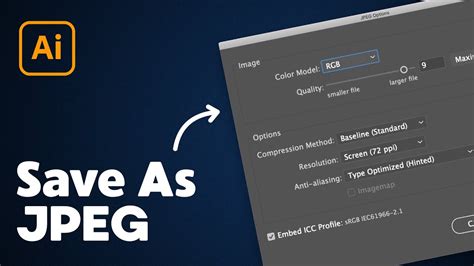 how to save as jpeg in illustrator