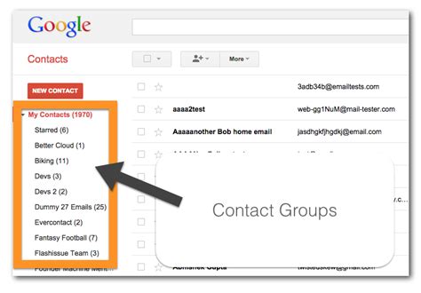 how to save email list in gmail