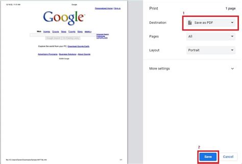 how to save filled in pdf chrome