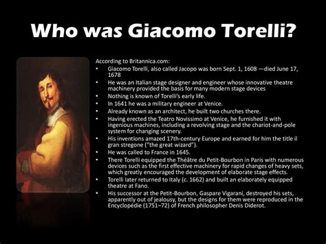 how to say giacomo torelli invented