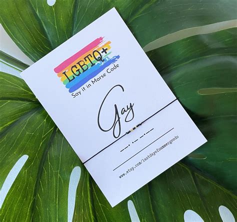 how to say you are gay in morse code