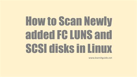 how to scan iscsi lun in linux
