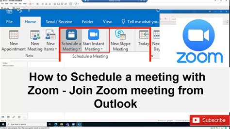 how to schedule a zoom meeting through outlook calendar
