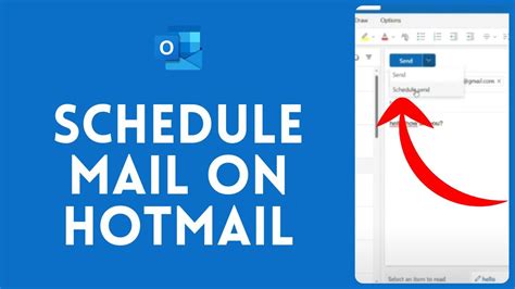 how to schedule an email in hotmail