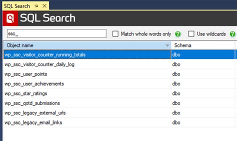 how to search in sql server