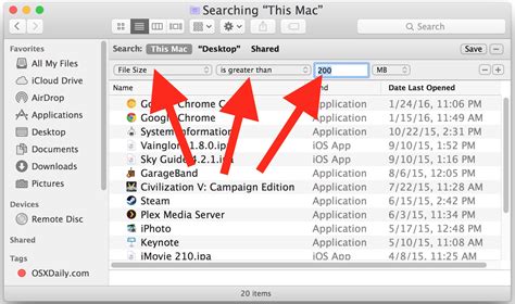how to search mac files by date