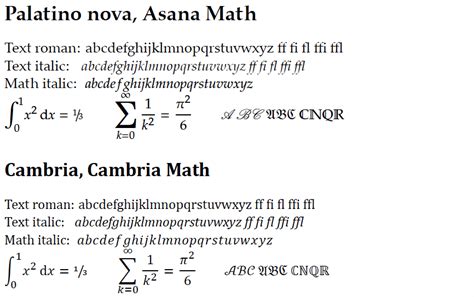 how to select math font in document TeX LaTeX Stack Exchange