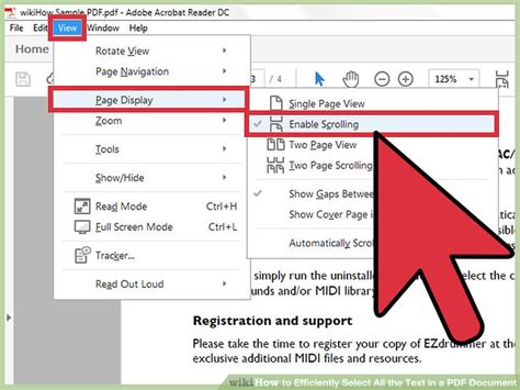 how to select text in pdf image