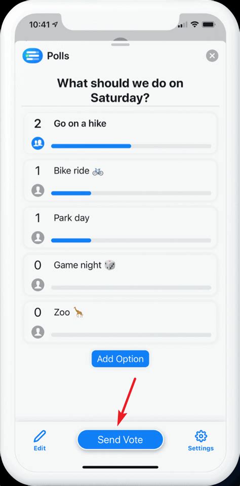 how to send a poll in imessage