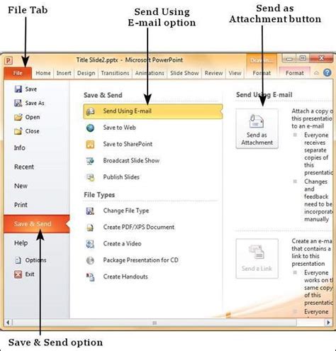 how to send a powerpoint slide show