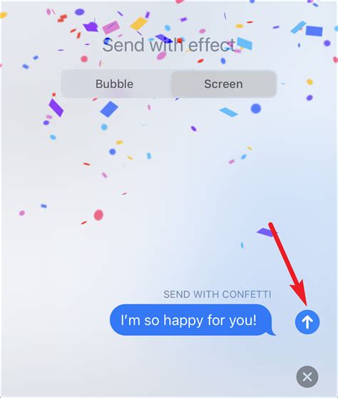 how to send confetti in text