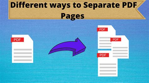 how to separate different pages in pdf