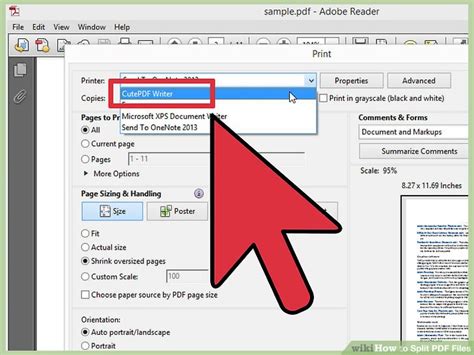 how to separate two documents in pdf