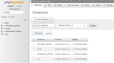 how to serve database from phpmyadmin