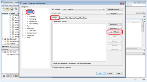 how to set classpath in netbeans project