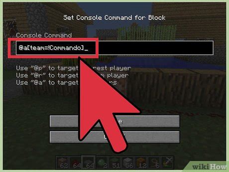how to set commands in minecraft