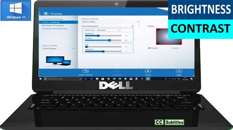 how to set contrast in laptop