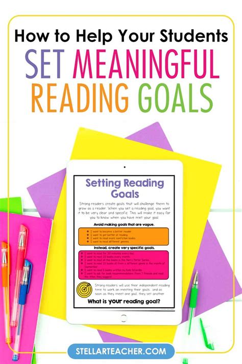 How To Set Meaningful Reading Goals For Students Reading Goal Worksheet - Reading Goal Worksheet