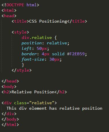 how to set text position in html