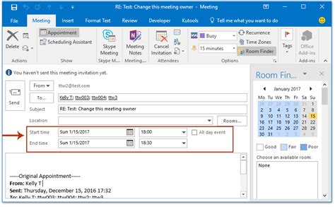 how to set up a meeting for someone else in outlook