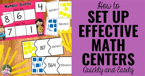 How To Set Up Effective Math Centers Quickly Second Grade Math Centers - Second Grade Math Centers