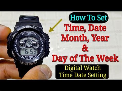 how to setting time date on digital watch digital watch time adjust ...