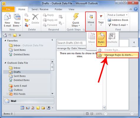 how to setup a rule in outlook