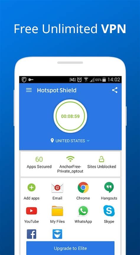 how to setup hotspot shield free vpn for android