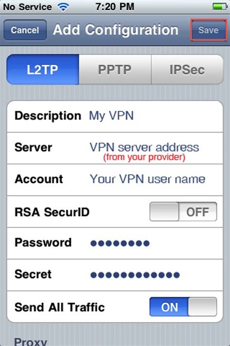 how to setup l2tp vpn on iphone