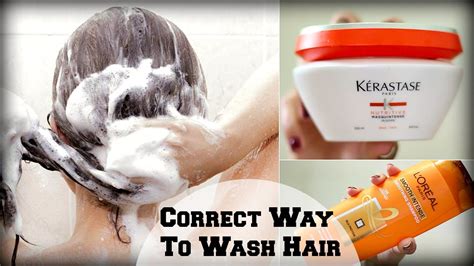 how to shampoo long hair