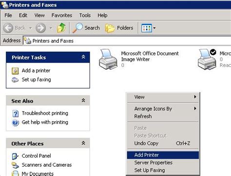 how to share printer in windows xp
