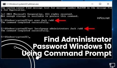 how to show admin password using cmd