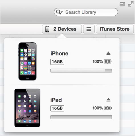 how to show devices in itunes