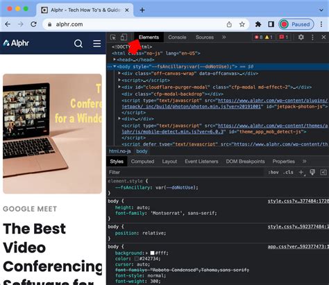 how to show html code in chrome