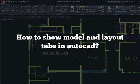 how to show layout tabs in autocad