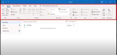 how to show toolbar in outlook
