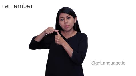 how to sign remember in asl