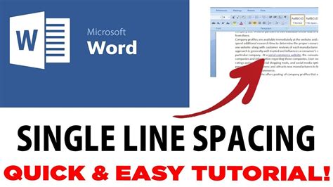 how to single space in word