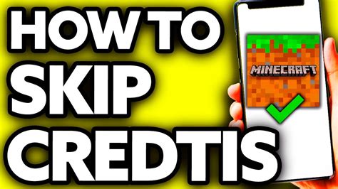 how to skip minecraft credits