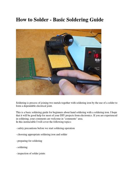 how to solder basic soldering guide rice university