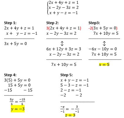 How To Solve 3 Equations With 3 Variables