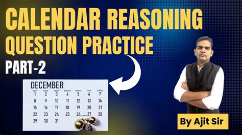 how to solve calendar questions in reasoning