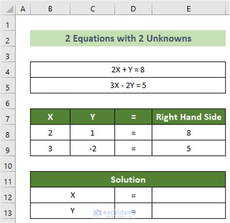 How To Solve For 2 Variables