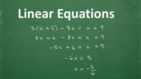 How To Solve Linear Equations