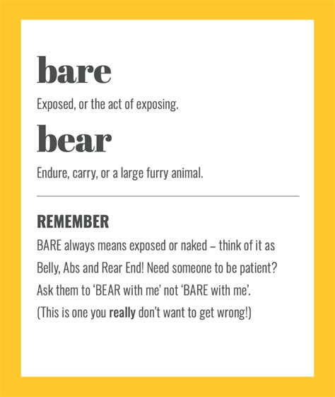 how to spell bare in mind