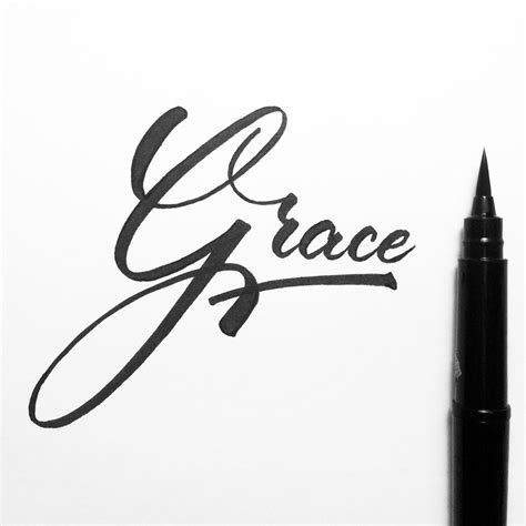 how to spell grace in cursive